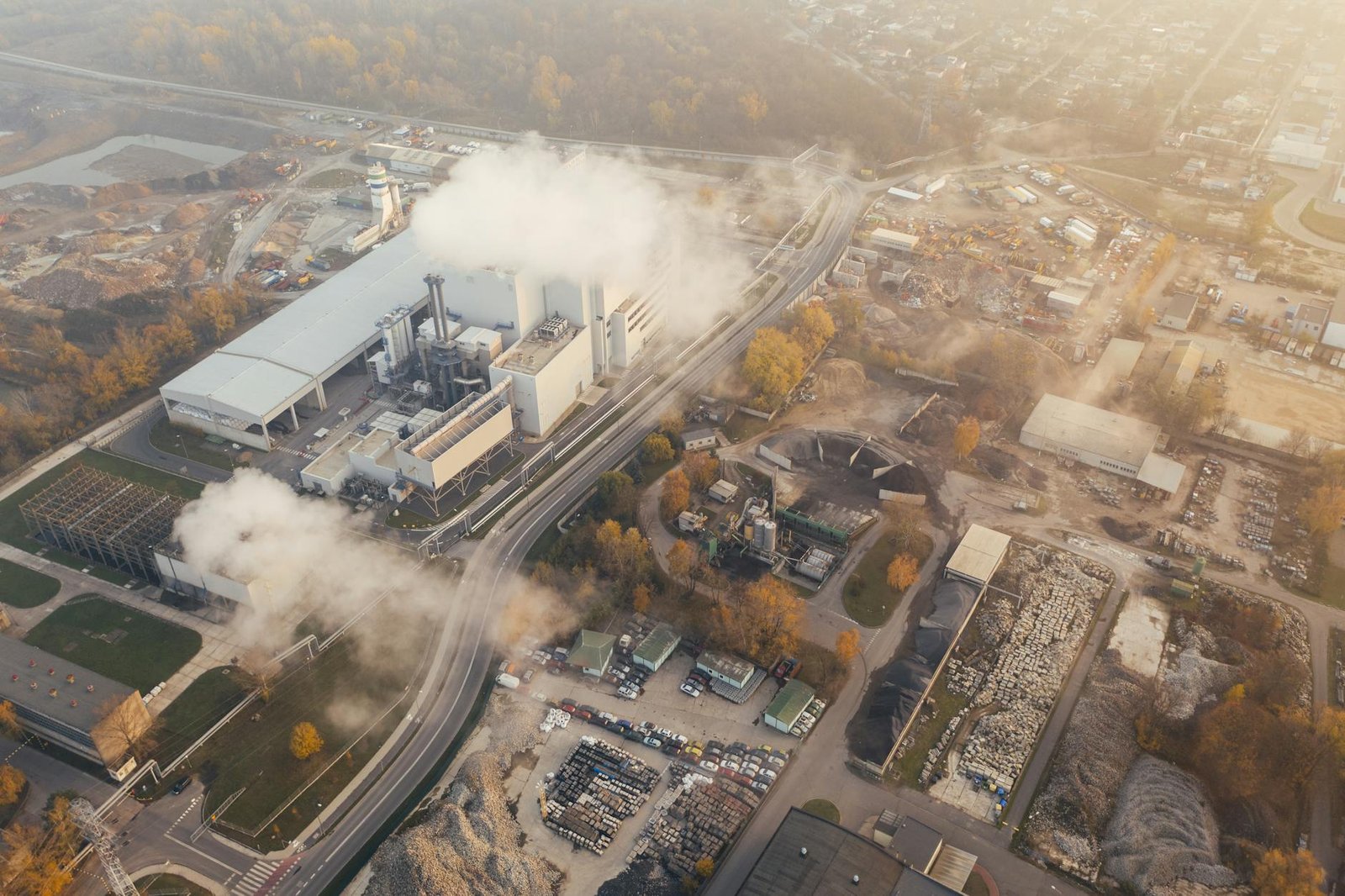 white smoke coming out from a building