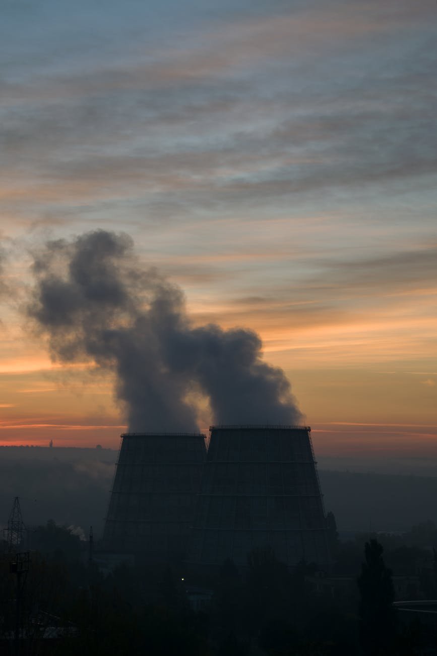 smoke coming out of chimneys