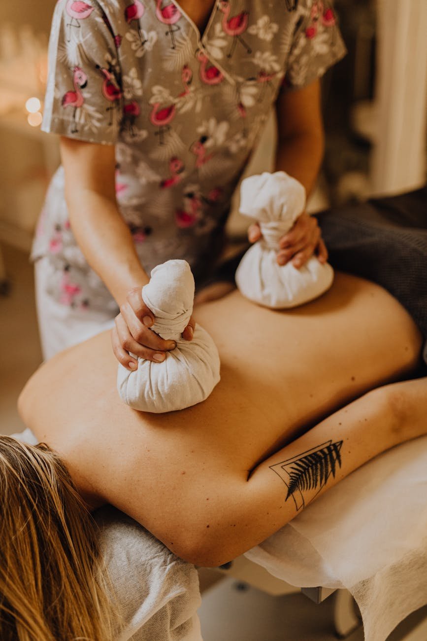 woman having a massage