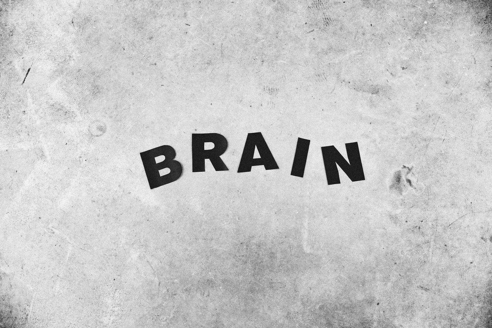 background of brain inscription on rugged wall